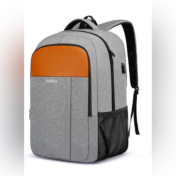 Ezuola Travel Laptop Backpack, Business Work Bag Gray - Picture 1 of 14